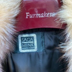 Sable mink & fox fur coat